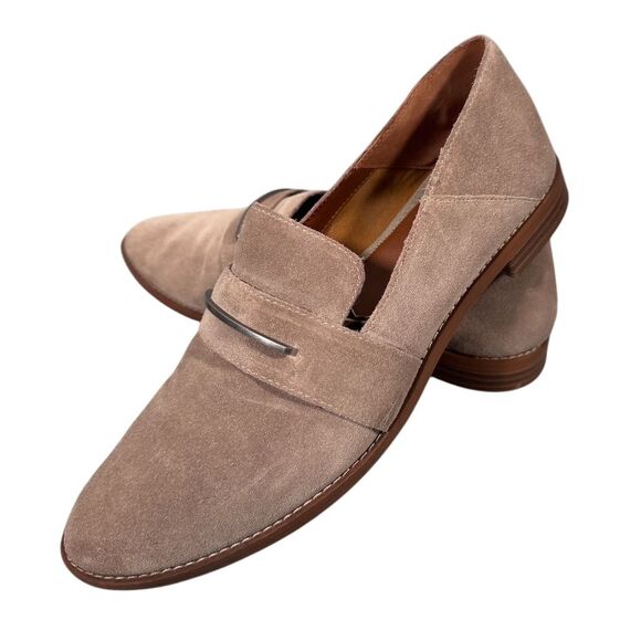 Franco Sarto Shoes - Franco Sarto Women's Beige Suede Loafers Size 9M Casual Shoes